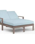 Laguna Sunbrella Outdoor Double Chaise Lounge-Outdoor Chaises-Sunset West-Canvas Skyline-LOOMLAN