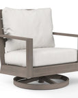 Laguna Sunbrella Swivel Outdoor Club Rocker-Outdoor Accent Chairs-Sunset West-Canvas Flax-LOOMLAN