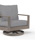 Laguna Sunbrella Swivel Outdoor Club Rocker-Outdoor Accent Chairs-Sunset West-Canvas Granite-LOOMLAN