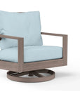 Laguna Sunbrella Swivel Outdoor Club Rocker-Outdoor Accent Chairs-Sunset West-Canvas Skyline-LOOMLAN