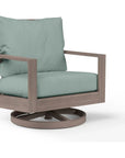 Laguna Sunbrella Swivel Outdoor Club Rocker-Outdoor Accent Chairs-Sunset West-Cast Mist-LOOMLAN