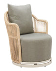 Zuo Modern Lanai Olefin Fabric Swivel Outdoor Accent Chair