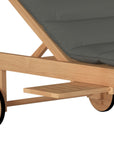 HiTeak Lance Teak Outdoor Sunlounger with Sunbrella Cushions
