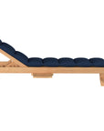 HiTeak Lance Teak Outdoor Sunlounger with Sunbrella Cushions