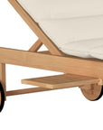 HiTeak Lance Teak Outdoor Sunlounger with Sunbrella Cushions