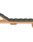 HiTeak Lance Teak Outdoor Sunlounger with Sunbrella Cushions
