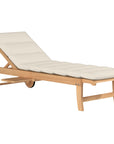 HiTeak Lance Teak Outdoor Sunlounger with Sunbrella Cushions