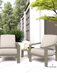 Telescope Larssen Deep Seat Cushion Arm Chair with Fire Table 5PC Set