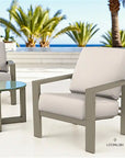 Telescope Larssen Deep Seat Cushion Arm Chair with Fire Table 5PC Set