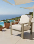 Telescope Larssen Deep Seat Cushion Arm Chair with Fire Table 5PC Set