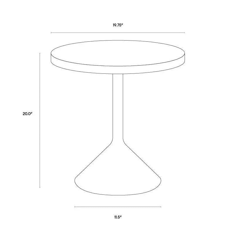 SUNPAN Laszilo End Table Concrete Grey  Blue Base