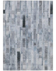 LOOMLAN Rugs Laventhia Blue Washable Indoor-Outdoor Rug