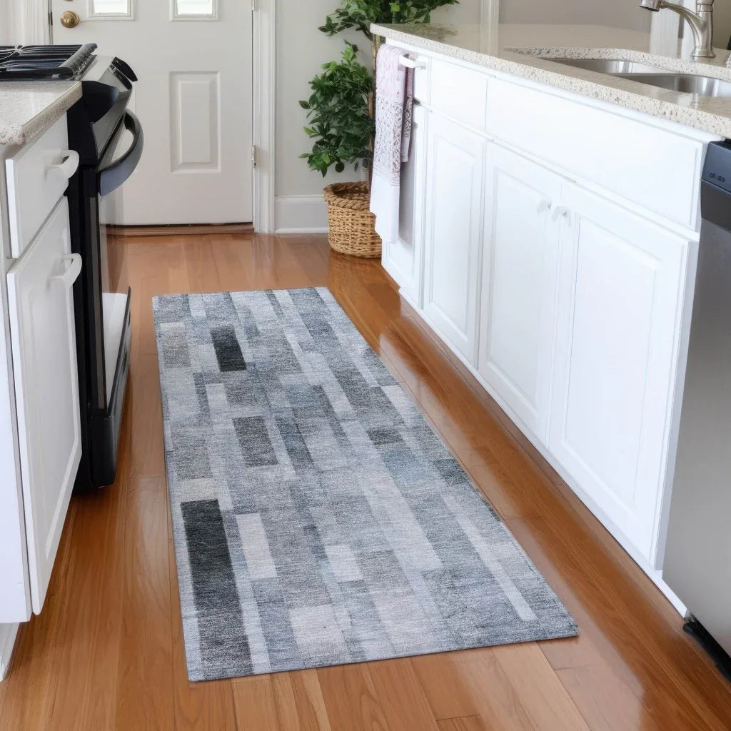 LOOMLAN Rugs Laventhia Blue Washable Indoor-Outdoor Rug