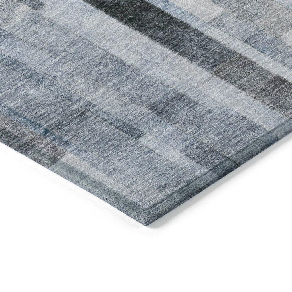 LOOMLAN Rugs Laventhia Blue Washable Indoor-Outdoor Rug