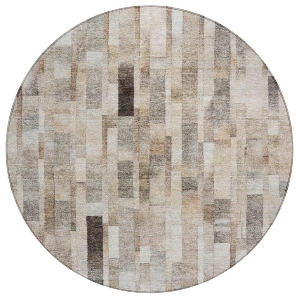 LOOMLAN Rugs Laventhia Brown Washable Indoor-Outdoor Rug