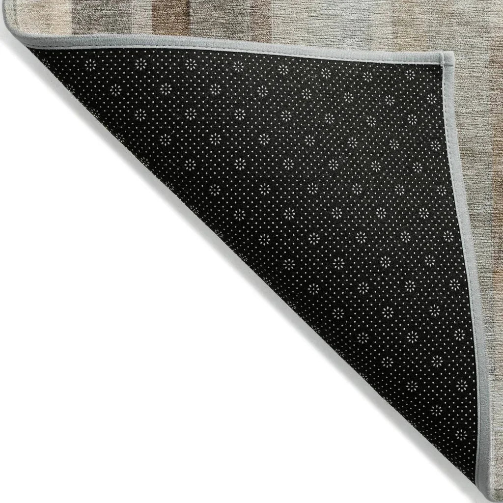 LOOMLAN Rugs Laventhia Brown Washable Indoor-Outdoor Rug