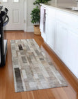 LOOMLAN Rugs Laventhia Brown Washable Indoor-Outdoor Rug