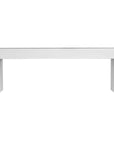 Lazarus Cement White Outdoor Bench-Outdoor Benches-Moe's Home-LOOMLAN