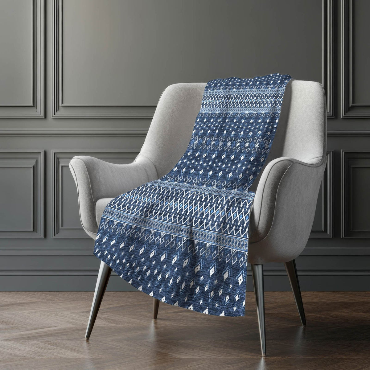 Addison Rugs Lazy Rivers Blue Washable Indoor-Outdoor Rug