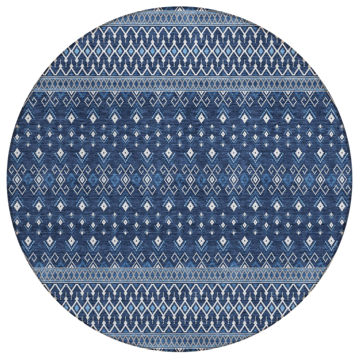 Addison Rugs Lazy Rivers Blue Washable Indoor-Outdoor Rug