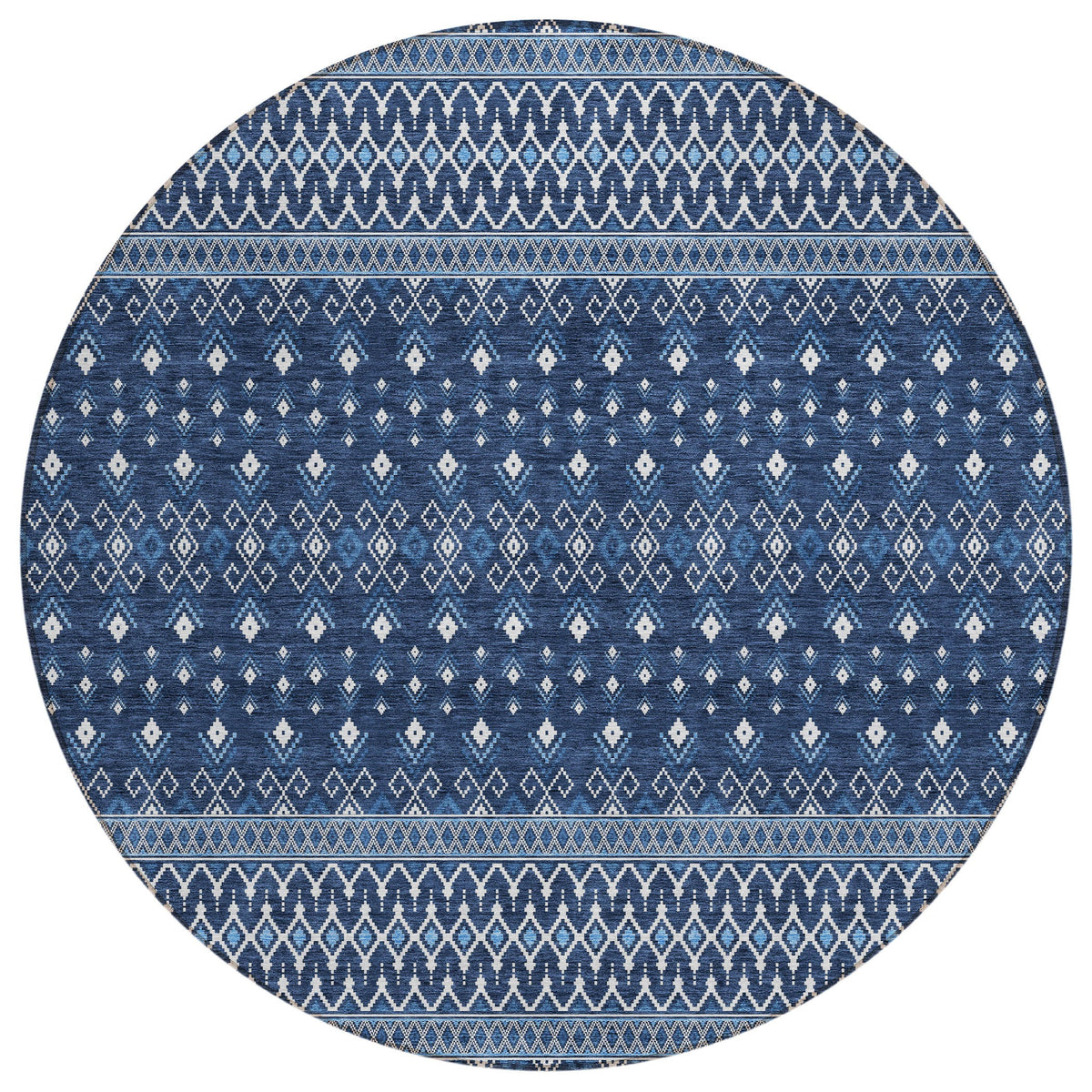 Addison Rugs Lazy Rivers Blue Washable Indoor-Outdoor Rug