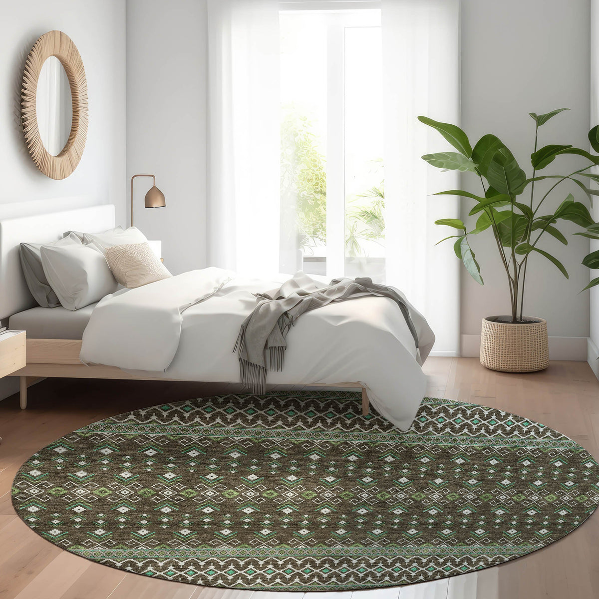 Addison Rugs Lazy Rivers Brown Washable Indoor-Outdoor Rug