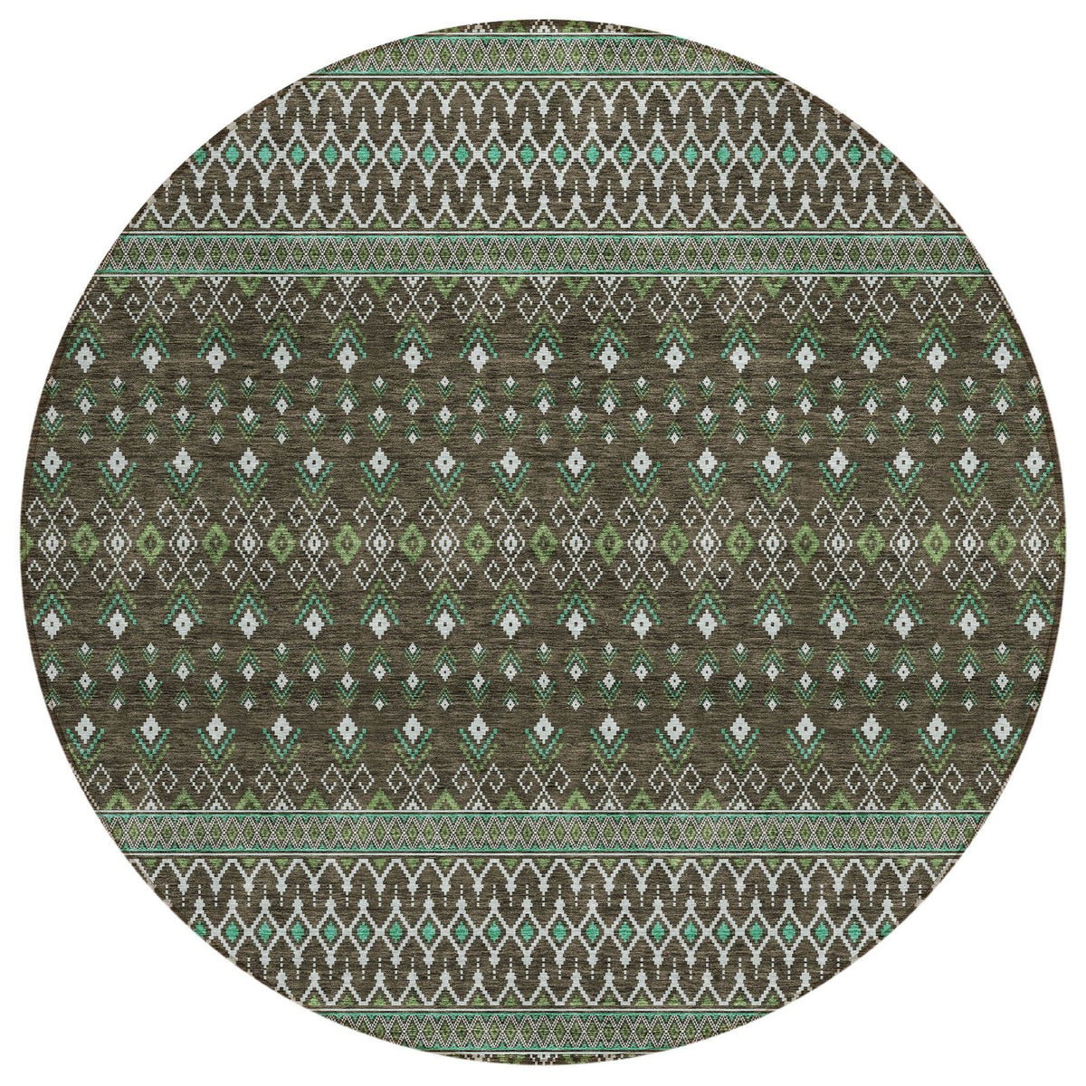 Addison Rugs Lazy Rivers Brown Washable Indoor-Outdoor Rug