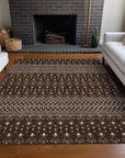 Addison Rugs Lazy Rivers Chocolate Washable Indoor-Outdoor Rug