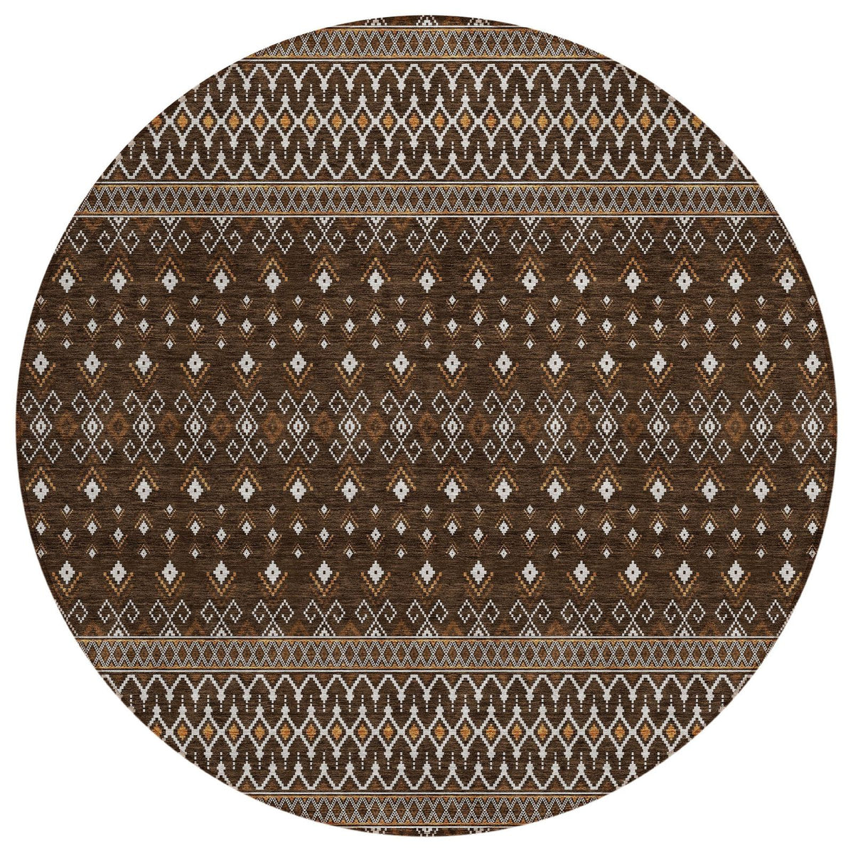 Addison Rugs Lazy Rivers Chocolate Washable Indoor-Outdoor Rug