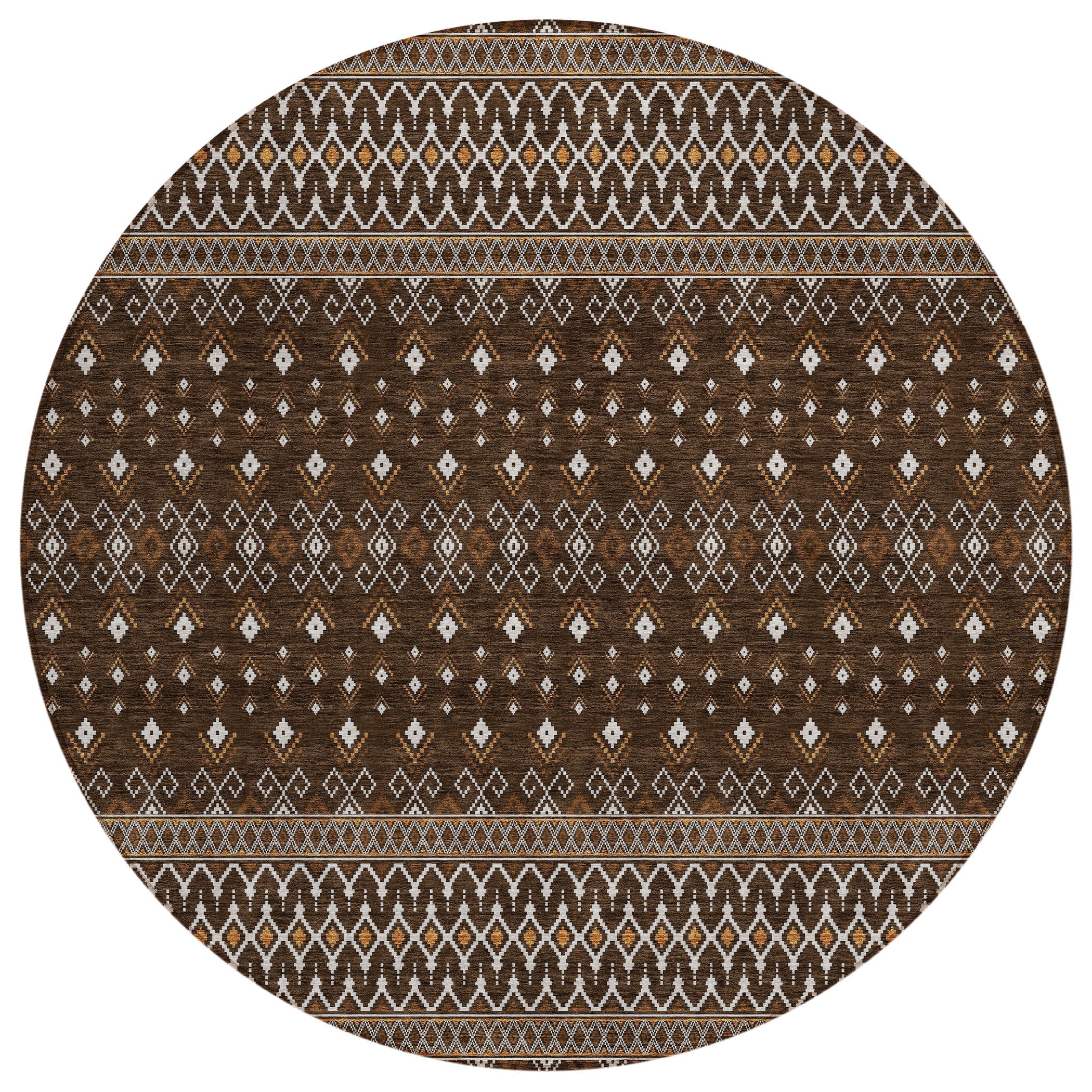 Addison Rugs Lazy Rivers Chocolate Washable Indoor-Outdoor Rug
