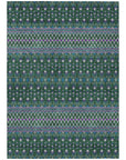 Addison Rugs Lazy Rivers Green Washable Indoor-Outdoor Rug