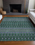 Addison Rugs Lazy Rivers Green Washable Indoor-Outdoor Rug