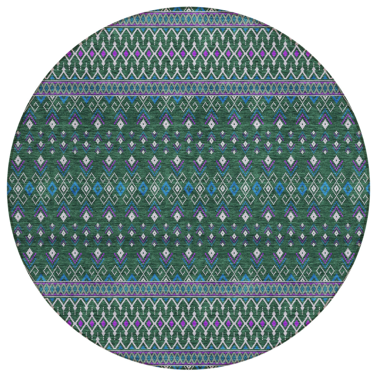 Addison Rugs Lazy Rivers Green Washable Indoor-Outdoor Rug