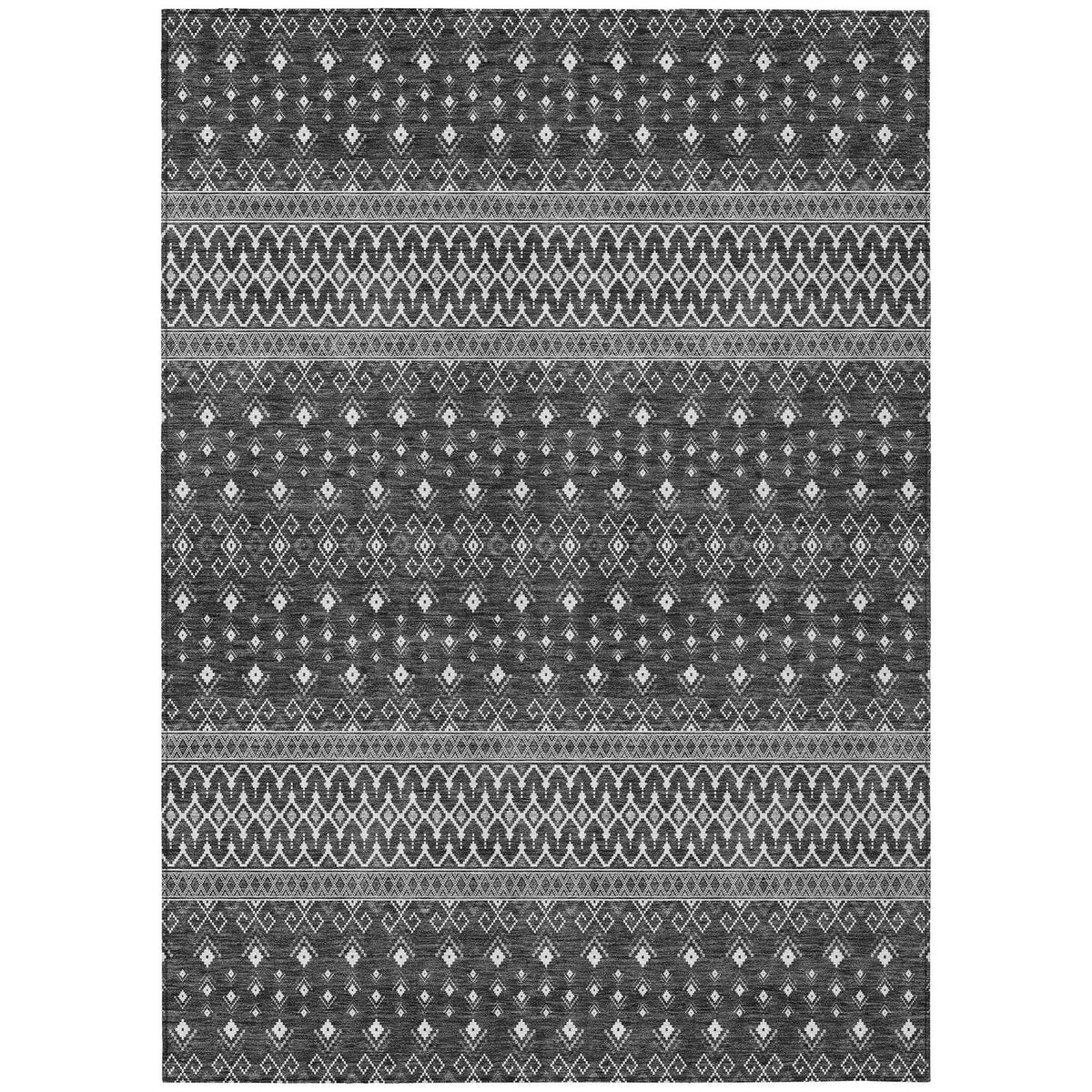 Addison Rugs Lazy Rivers Grey Washable Indoor-Outdoor Rug