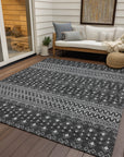 Addison Rugs Lazy Rivers Grey Washable Indoor-Outdoor Rug