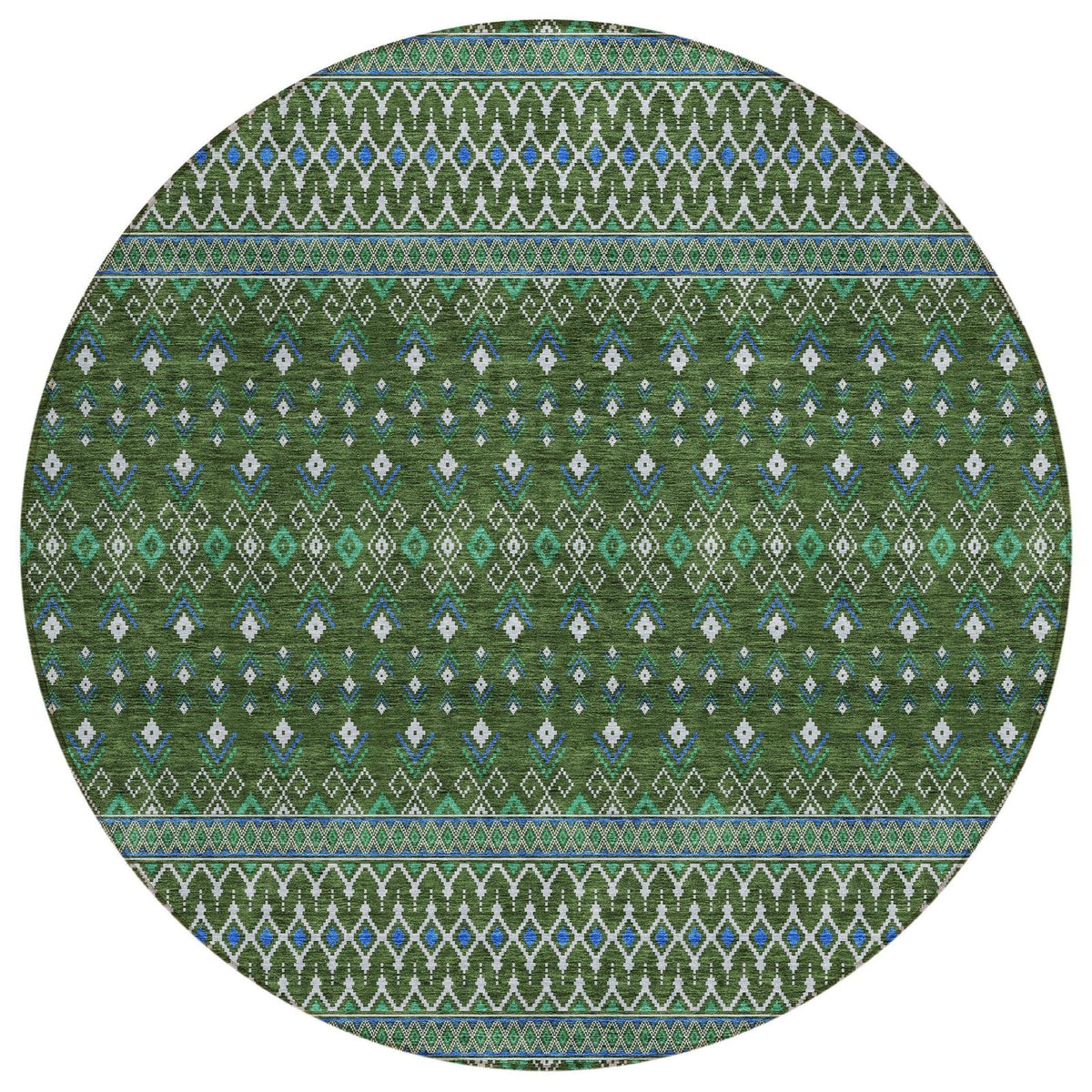 Addison Rugs Lazy Rivers Olive Washable Indoor-Outdoor Rug