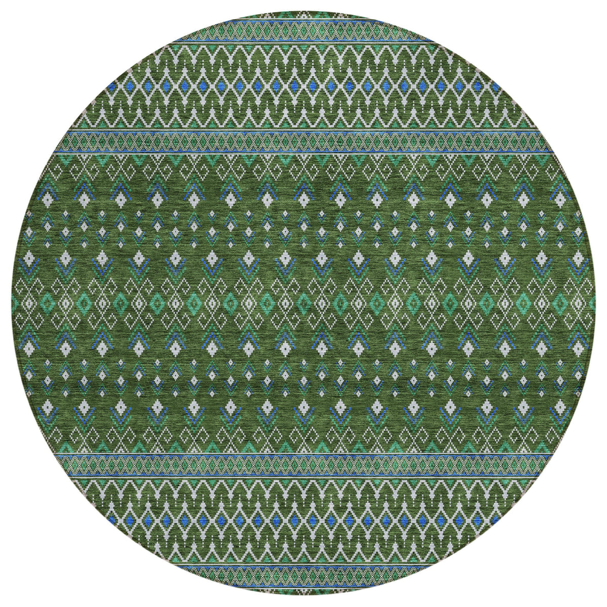 Addison Rugs Lazy Rivers Olive Washable Indoor-Outdoor Rug