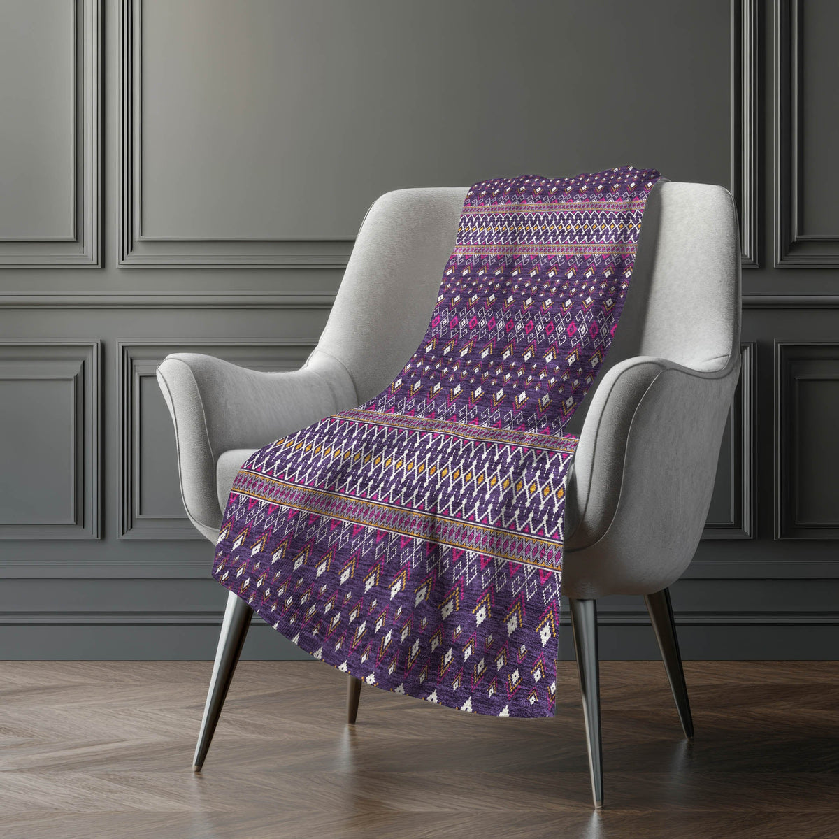 Addison Rugs Lazy Rivers Purple Washable Indoor-Outdoor Rug