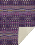 Addison Rugs Lazy Rivers Purple Indoor-Outdoor Rug with Matching Throw