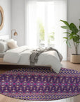 Addison Rugs Lazy Rivers Purple Indoor-Outdoor Rug with Matching Throw