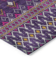 Addison Rugs Lazy Rivers Purple Indoor-Outdoor Rug with Matching Throw