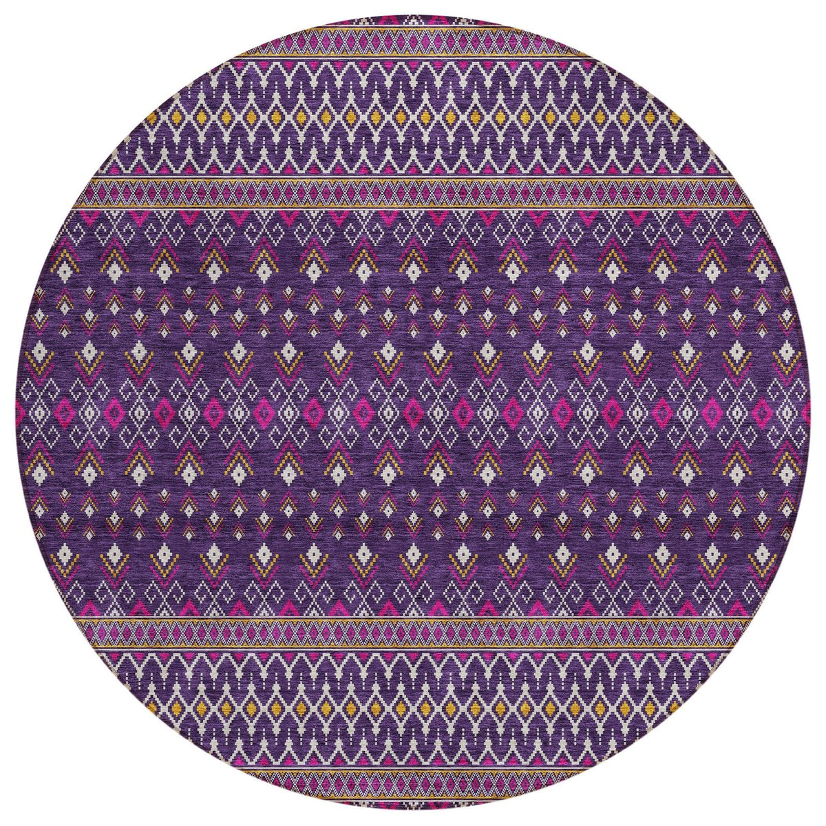 Addison Rugs Lazy Rivers Purple Washable Indoor-Outdoor Rug