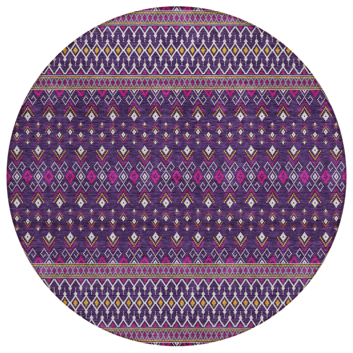 Addison Rugs Lazy Rivers Purple Washable Indoor-Outdoor Rug