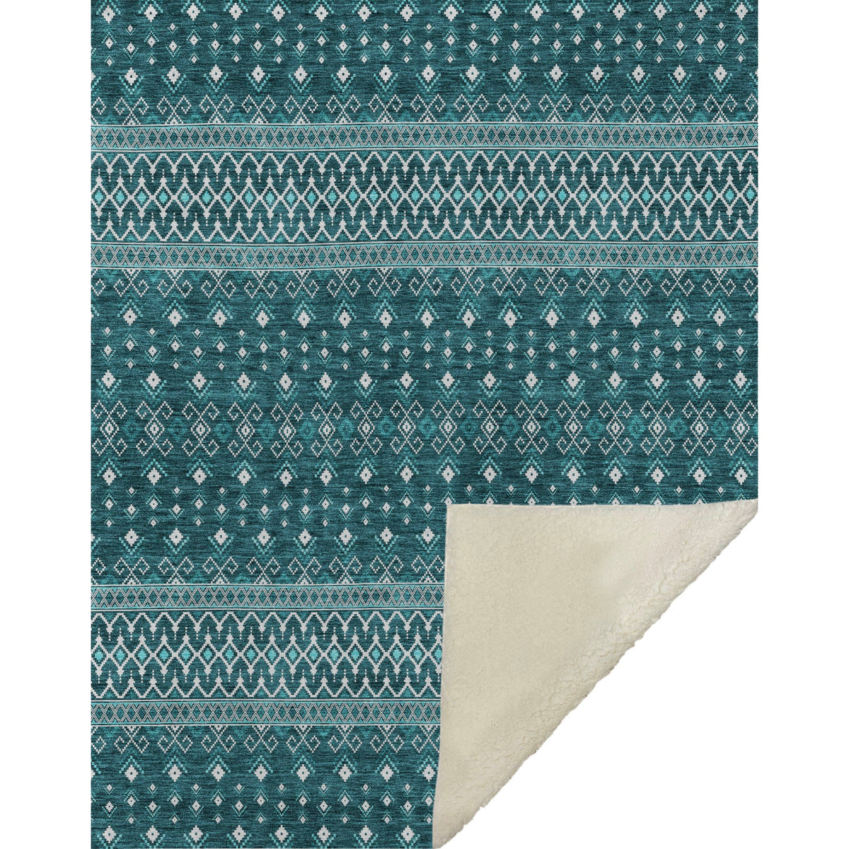 Addison Rugs Lazy Rivers Teal Washable Indoor-Outdoor Rug