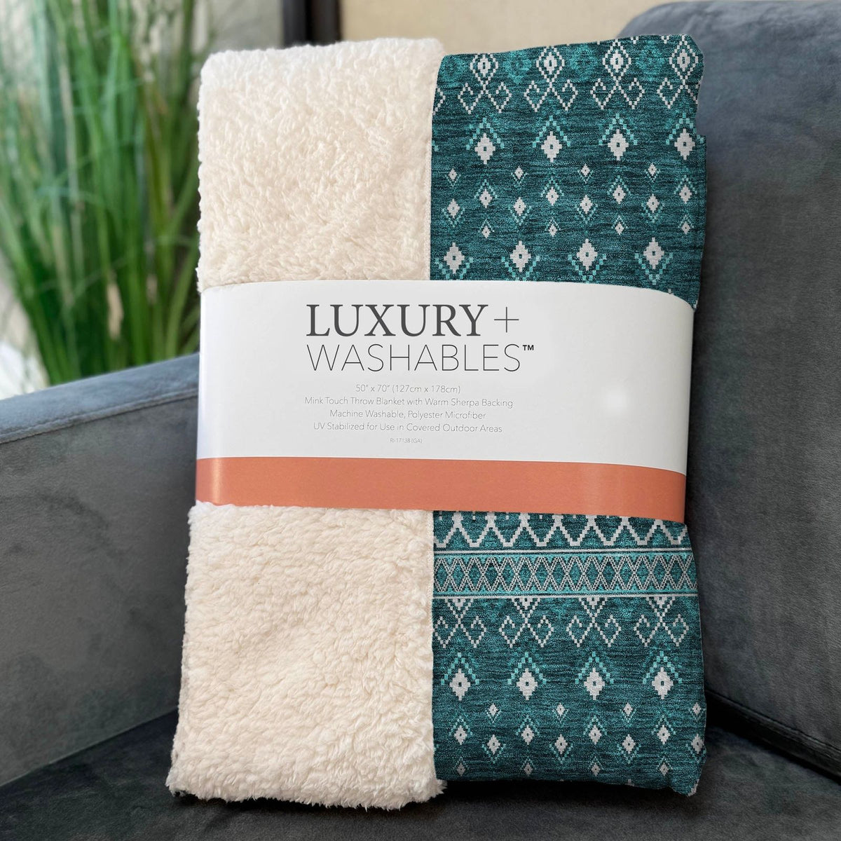 Addison Rugs Lazy Rivers Teal Washable Indoor-Outdoor Rug
