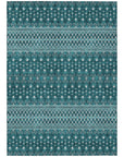 Addison Rugs Lazy Rivers Teal Washable Indoor-Outdoor Rug