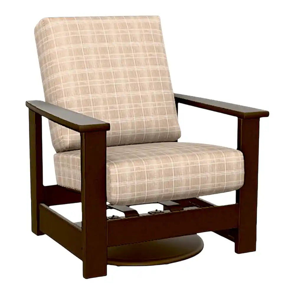 Leeward Marine Grade Deep Cushion Swivel Rocker Chair-Outdoor Accent Chairs-Telescope-LOOMLAN