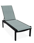 Leeward MGP Lay-Flat Stacking Armless Chaise With Wheels