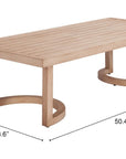 Zuo Modern Leto Aluminum Outdoor Coffee Table