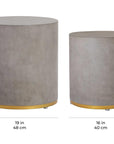 Linea Ring Accent Table Set - Gold Outdoor End Tables